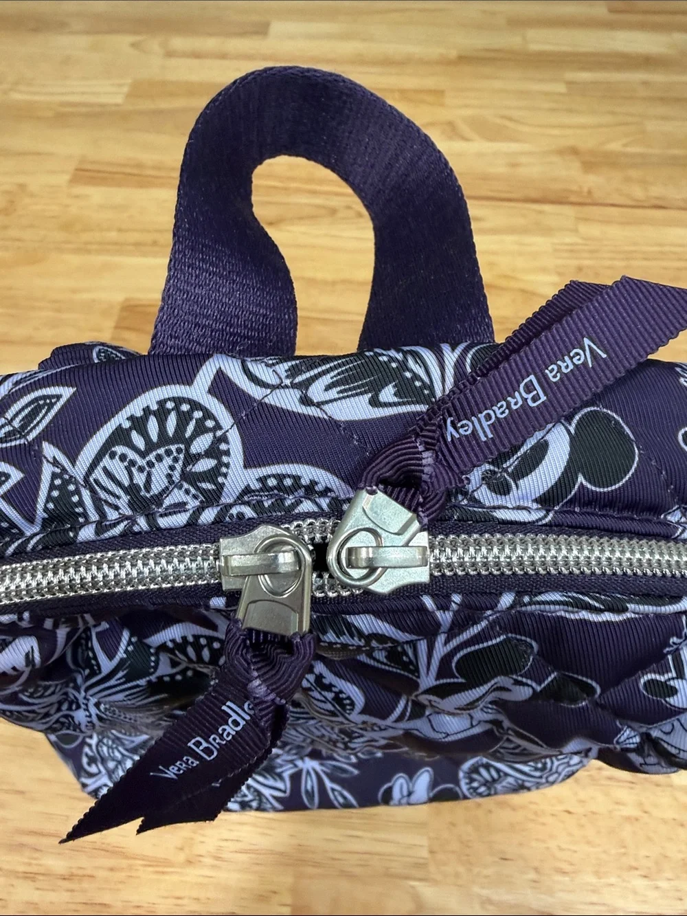 Disney Vera Bradley Mickey and Minnie Flirty Floral Quilted Mini Backpack -
